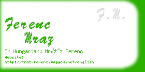 ferenc mraz business card